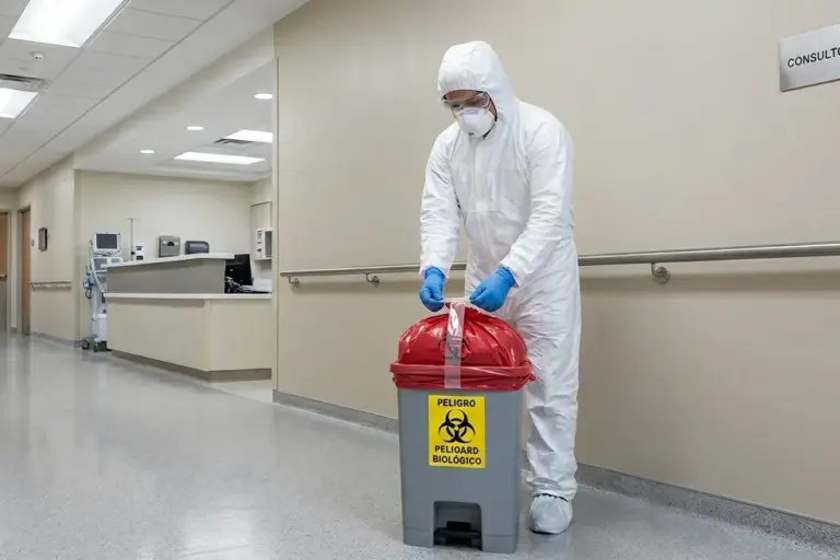 Gestión de residuos biológicos y desinfección profesional certificada